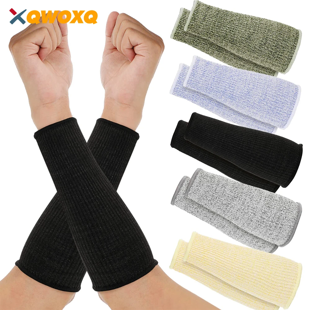 1 Pair Level 5 Cut Burn Resistant Sleeves, Arm Protection Sleeves, Forearm Arm Protectors, Thin Skin Bruising Working Arm Guards