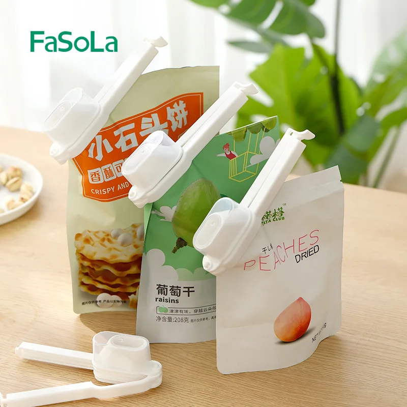 FaSoLa 2Pcs Food Bag Clips Lid Sealing Clips Milk Powder Snack Clips Sealer Kitchen Food Moisture-Proof Chips Milk Bag Clips