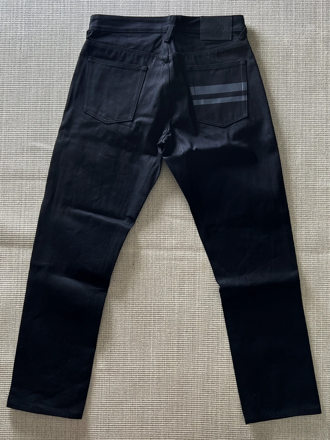 Vintage Momotaro 165 Oz Heavyweight Indigo Straight Leg Jeans Japanese Style mid Waist Cotton Denim Pants for Men Non Stretch