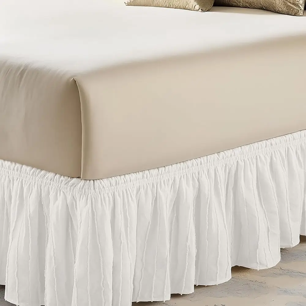 

Наматрасник Queen Size с регулируемой эластичной резинкой, стеганый, с оборкой 15 дюймов, без складок, машинная стирка
