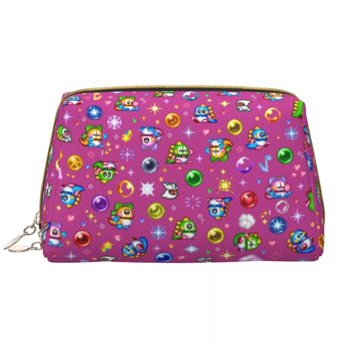 Arcade Games Bubbles Bobble Makeup Bag Women Travel Cosmetic Organizer Kawaii Storage Toiletry Bags