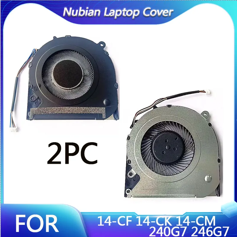 2pcs New Laptop Cooler CPU Cooling Fan For HP 14-CF 14-CK 14-CM 240G7 246G7 L23189-001