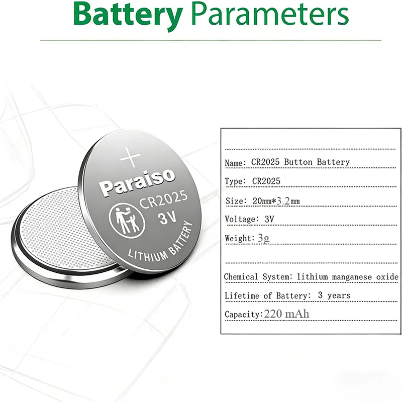 CR2025 3V Lithium Battery CR 2025 KCR2025 DL2025 For Watch Calculator Clock Remote Control Toy Button Coin Cell Carded Batteries