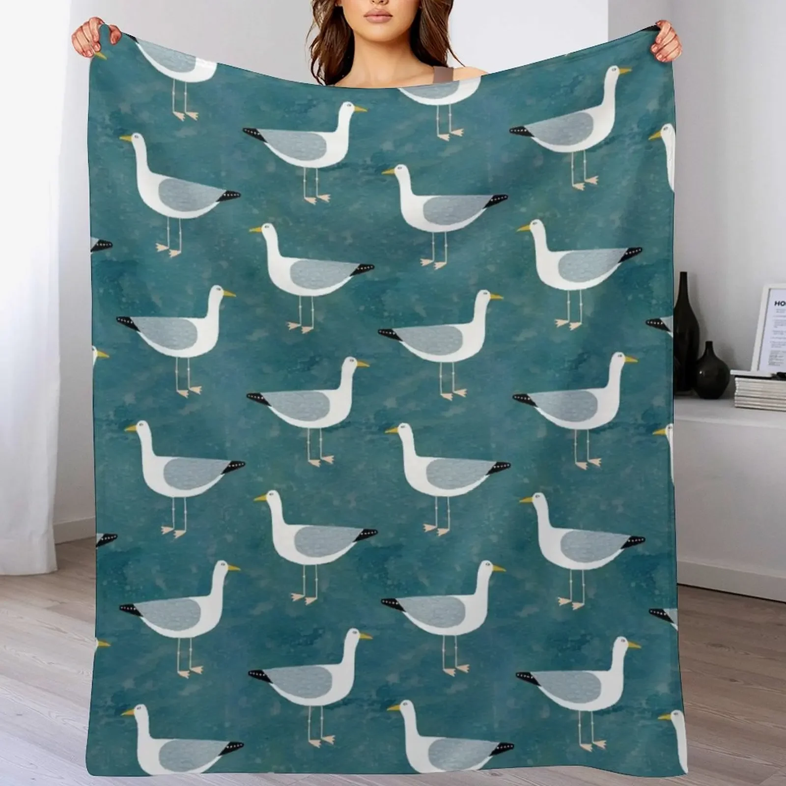 

Seagull Standing Throw Blanket Plaid Blankets Sofas Of Decoration Blankets