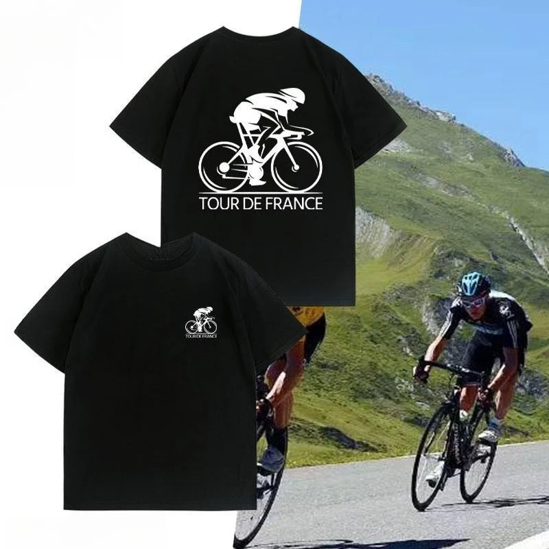 

Tour De France Футболка с периферийными устройствами для шоссейного велоспорта, осенняя повседневная свободная хлопковая мужская и женская модная футболка с короткими рукавами