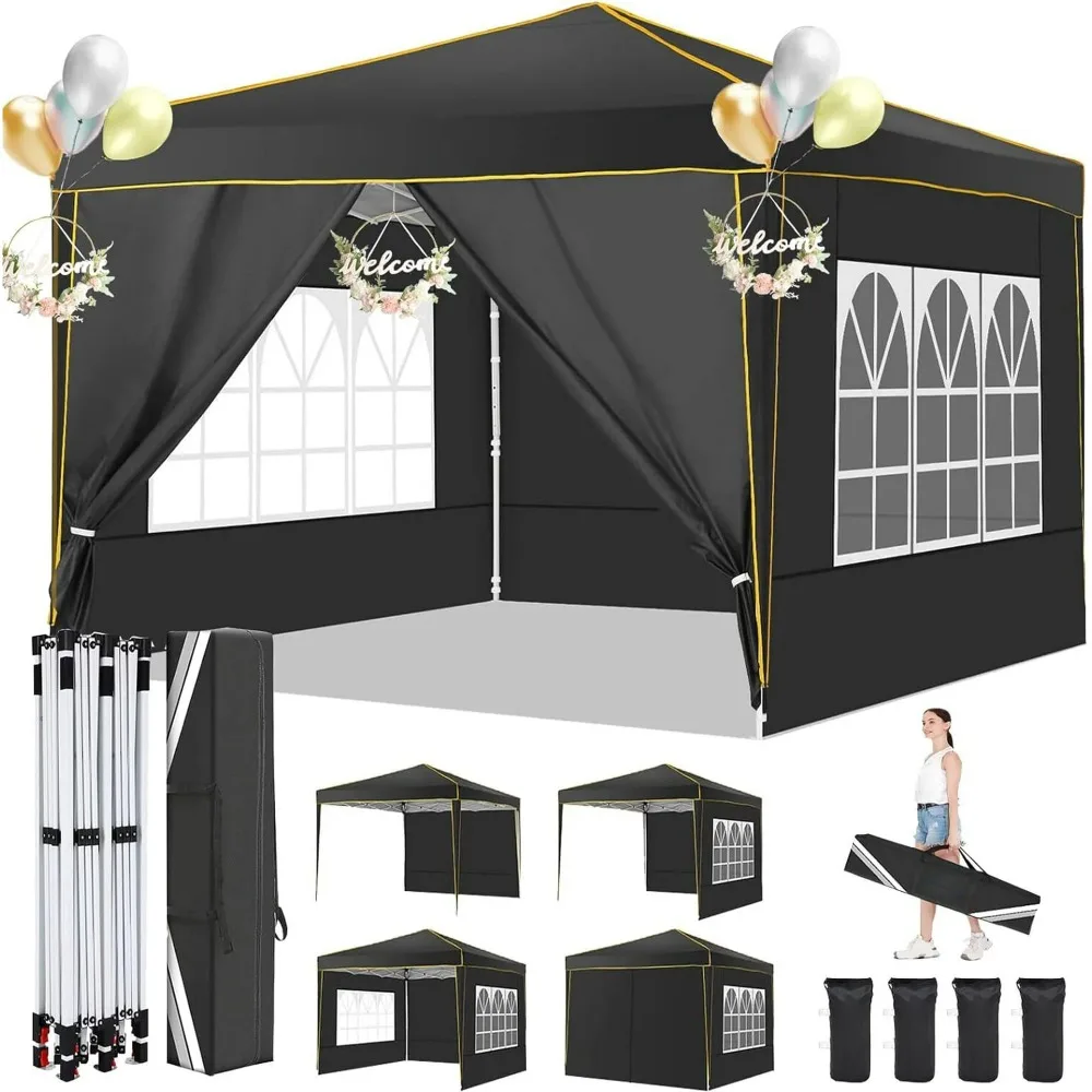 Tent,Easy Pop up Tent Gazebo,Portable Ez up Canopy,Suitable for Party Beach Camping Gathering Activities,Waterproof