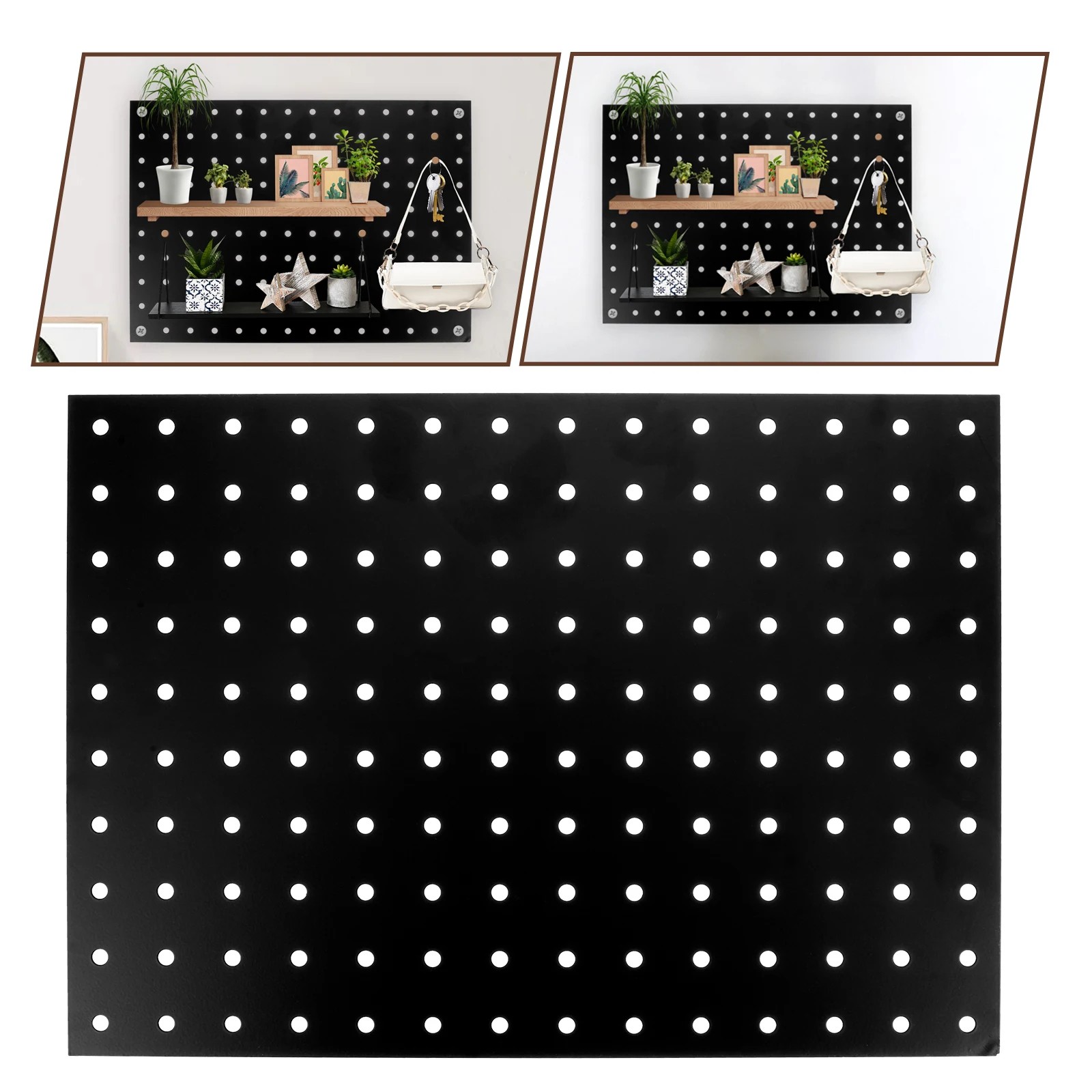 

Pegboard Accessories Metal Perforated Garage Organization Display Hooks Black Wall Organizer