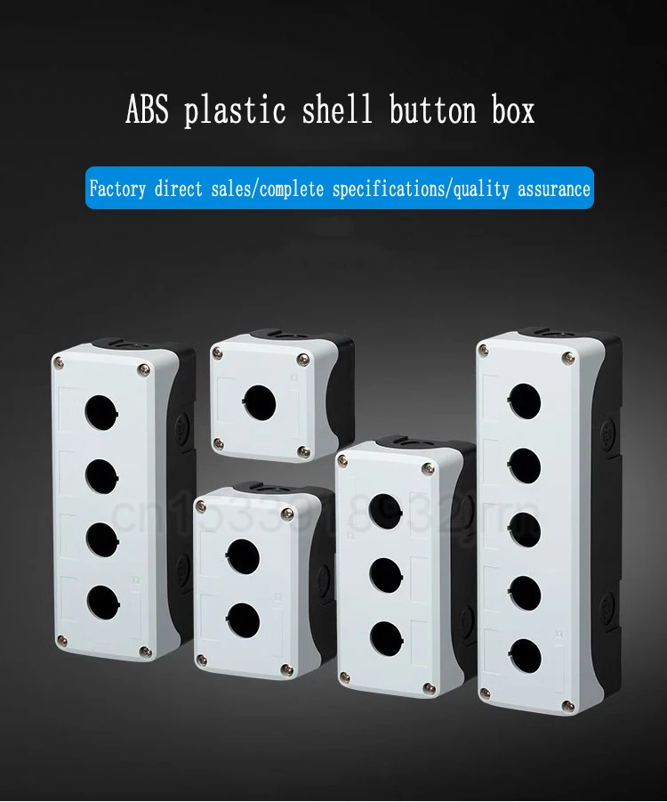 

1Pc Waterproof Button Box Switch Control Box 1/2/3/4/5Hole Industrial Indicator Light Electrical Plastic Emergency Stop Box 22mm