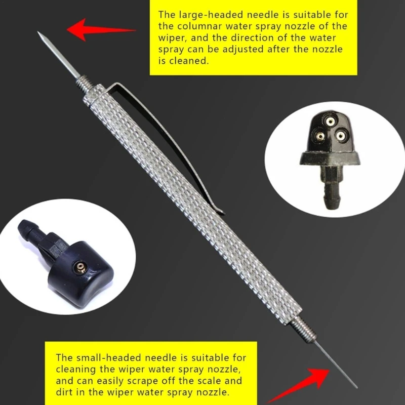 

Efficient Windshield Washer Nozzle Cleaning and Adjustment Tool Aluminum Alloy Design Windshield Washer Repair
