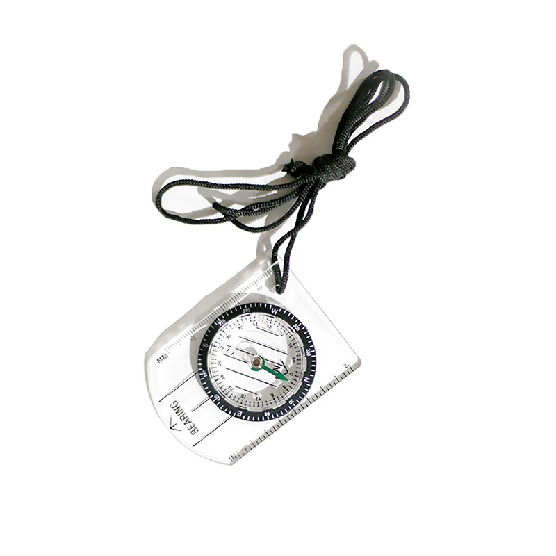 Multifunctional Transparent Compass Portable Equipment Guiding Tools Mini Map Ruler Hiking Camping Survival Tool