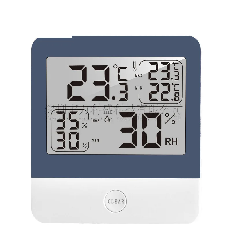 

20 PCS Cx-260 Classic Cx-260s Backlit Multifunctional Large Screen Thermohygrometer Smiley Face Thermometer