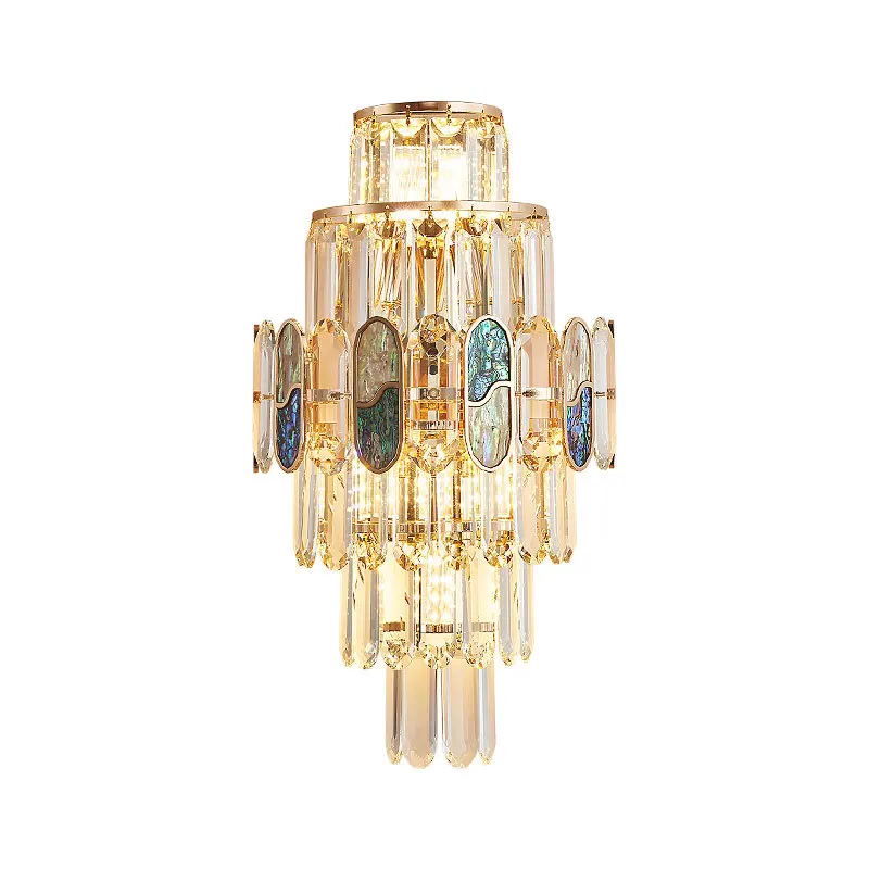 

Light luxury, crystal, wall lamp, high-end, atmospheric, luxury, villa