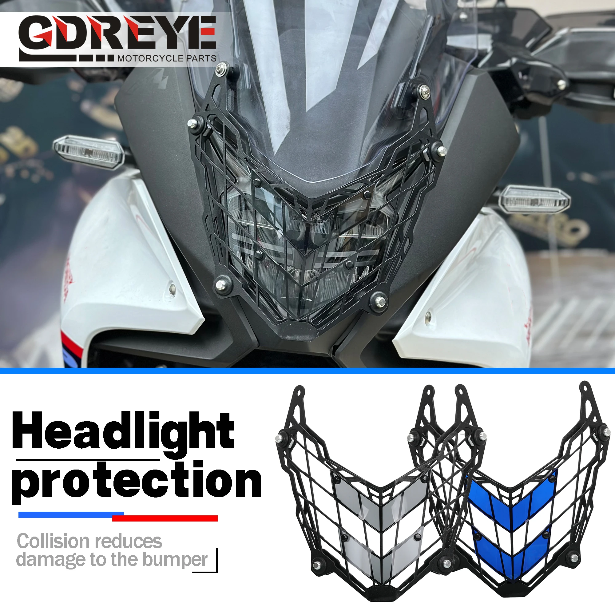 

For HONDA XL750 XL 750 TRANSALP 2023- Headlight Guard Head Light Aluminum Grill Cover Protector