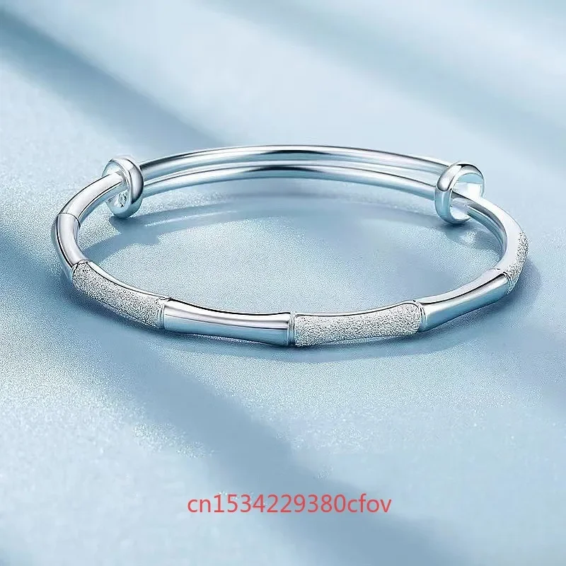 Fashion New 999silvering Personality Bamboo Women's Bracelet Jewelry High Profile Personalized Simple Lucky Gift