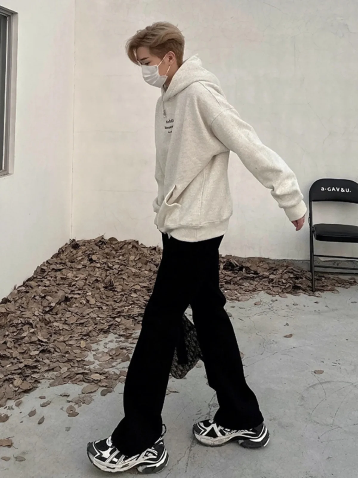 

Черные джинсы на флисовой подкладке, мужские осенне-зимние брюки в американском стиле High Street Vibe, теплые прямые брюки для подростков