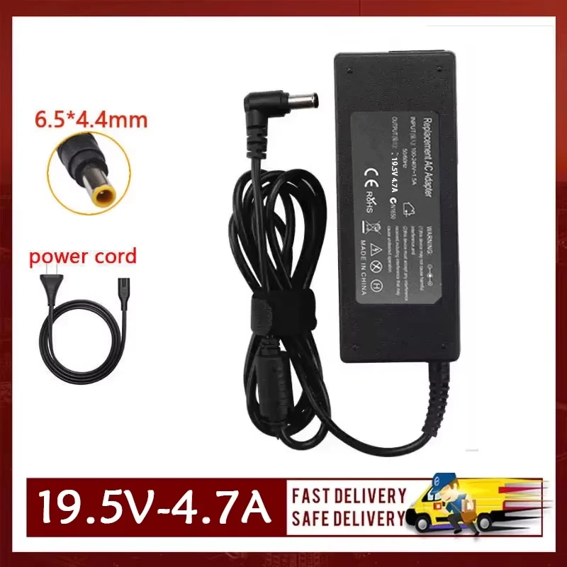 Novo adaptador AC 19.5V 4.7A 6.5*4.4MM 90W para tela de TV Sony KDL-40 KDL-42 Smart LED LCD HD