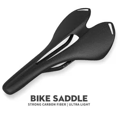 No Logo Full Carbon Fiber Bicycle Saddle Road MTB Bike Carbon Saddle Seat Matt Black Bike Cushion 275*140mm Cycling Parts