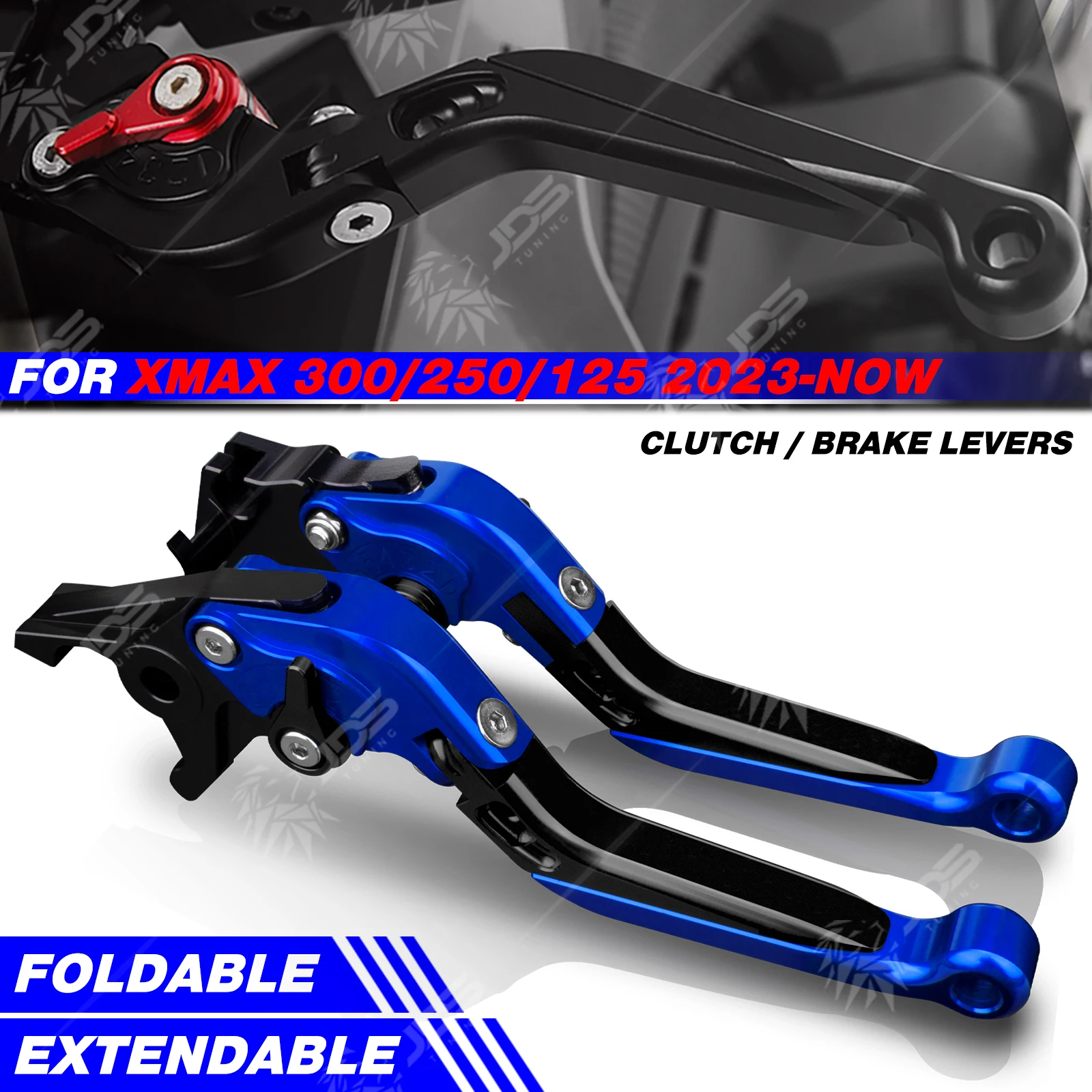 

JDSTUNING Для Yamaha XMAX 300/250/125/TECH MAX 2023-НОВЕЙШИЕ Модели: Комплект складных рычагов сцепления и тормоза, аксессуары и запчасти
