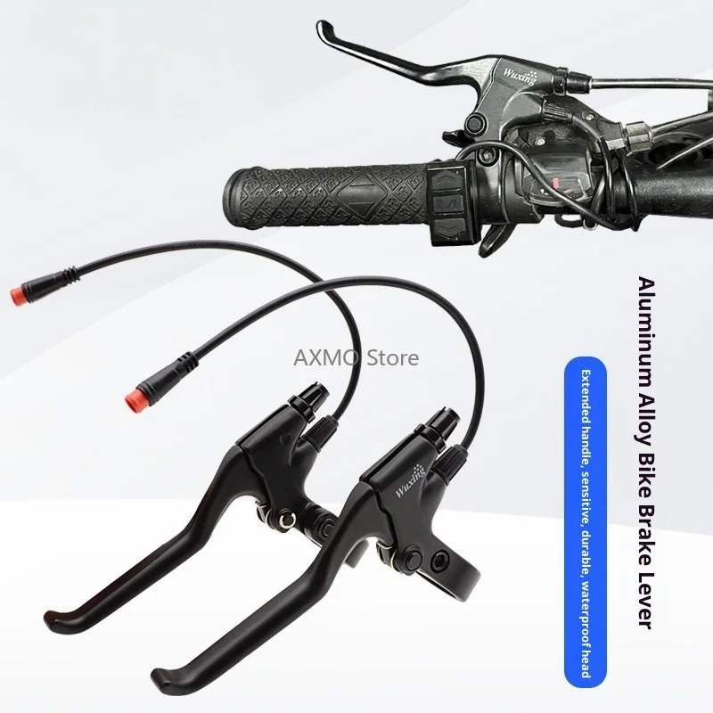 

1 Pair Electric Bicycle WuXing Brake Lever Aluminum Alloy Power Off Brake System With Cable E-scooter Replace Spare Set Kit