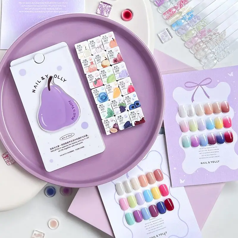 

18 Grids Gradient Transfer Pat Painting Gel Nail Polish No-Wipe Pat Drawing Nail Gel Macaron Colors High Saturation For Nail Art