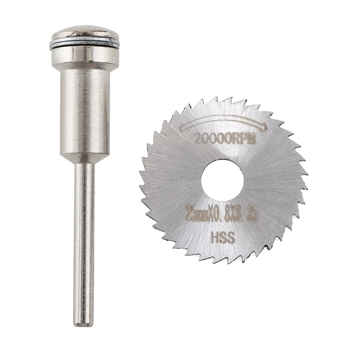 25mm HSS Tool Cutting Mandrel Disc Blade and Circular Blade Mini Saw Blade for Woodworking Plastic Copper and Aluminum Cuttings