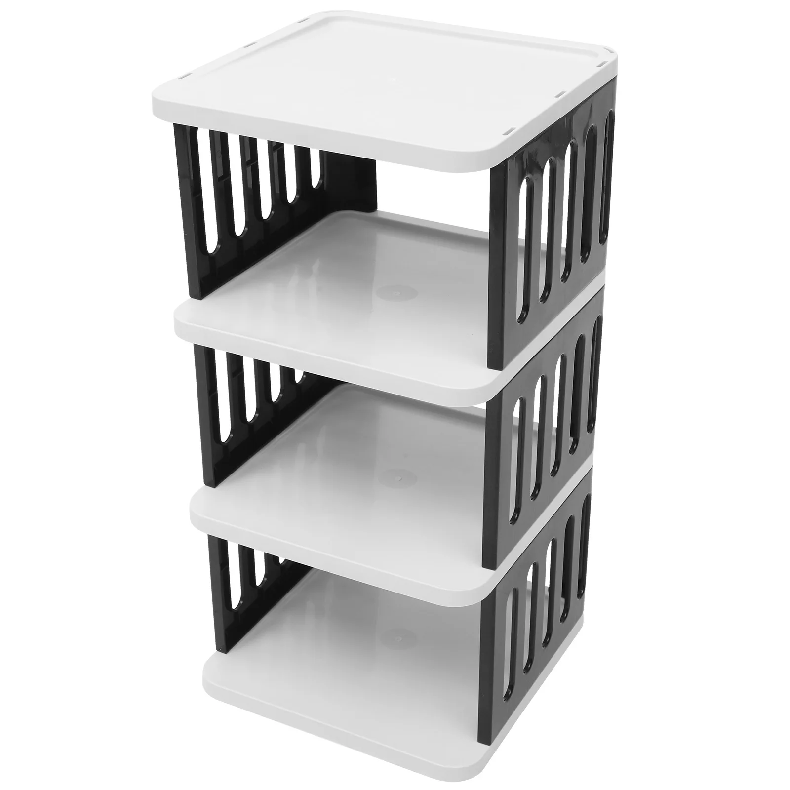 

Multi-Layer Shoe Rack 4-Tier Compact Space Saving Shoe Organizer Narrow Shelf for Entryway Closet Household Storage