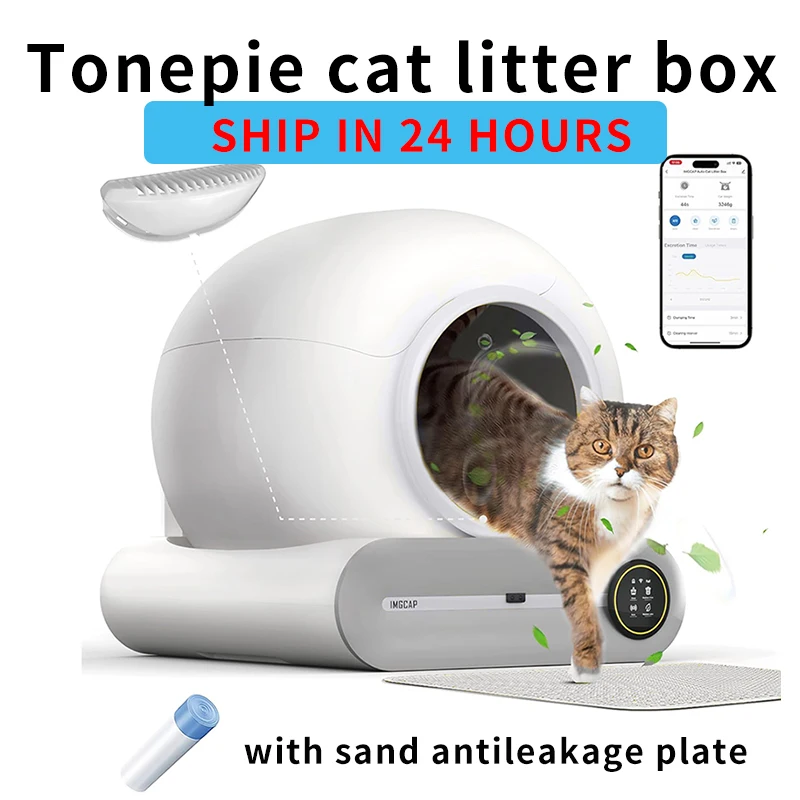 

Self Cleaning Cat Litter Box Automatic Cat Litter Box Intelligent Cat Litter Box 65L Large Capacity Suitable for Multiple Cats