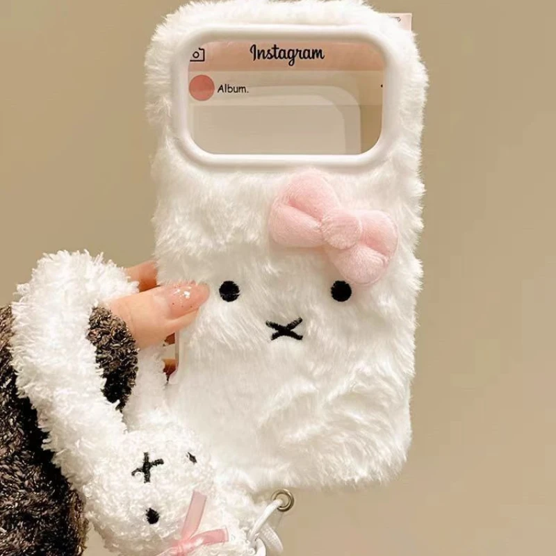 Cartoon Kawaii New Style Applicable Apple Plush Anti-fall Good Feel Good Quality Mobile Phone Case All Inclusive Fashion Miffy