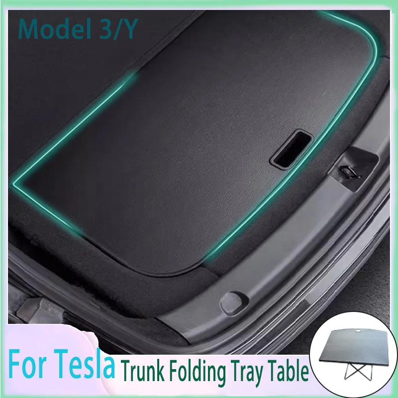 For Tesla Model Y 2021-2024 Car Folding Table Desk Travel Folding Table da viaggio pieghevole tavolo Camping Trunk Accessories