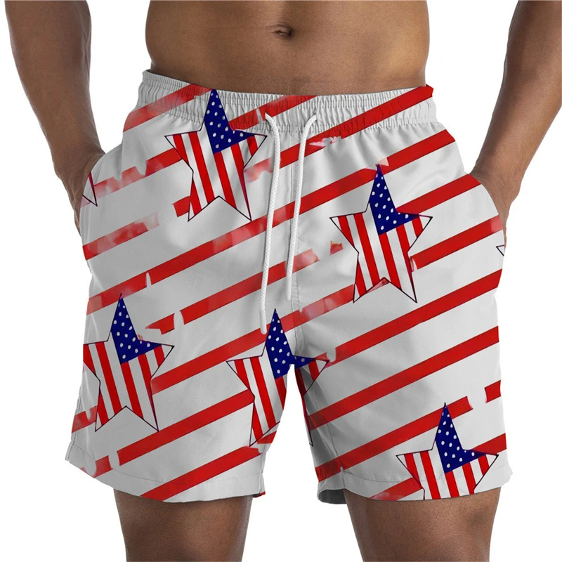 Summer Beach USA UK Flag Mens Sexy Board Hot Shorts Swimwear 3D Print Casual Quick-drying Swimsuit Swim Trunks Cool Ice Hawaii