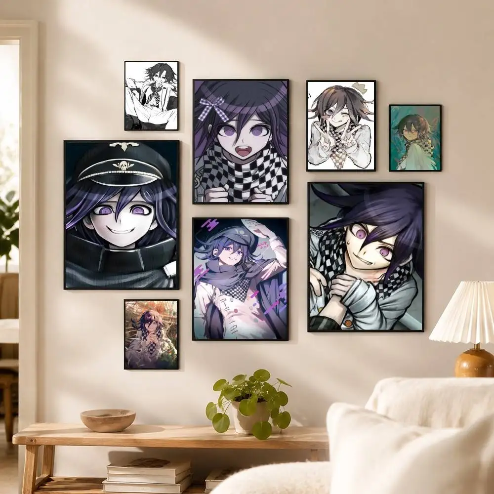 Game Danganronpa Kokichi Oma  Poster Waterproof Wall Art Sticker For Bar Living Room Vintage Decor High Quality Print Gift
