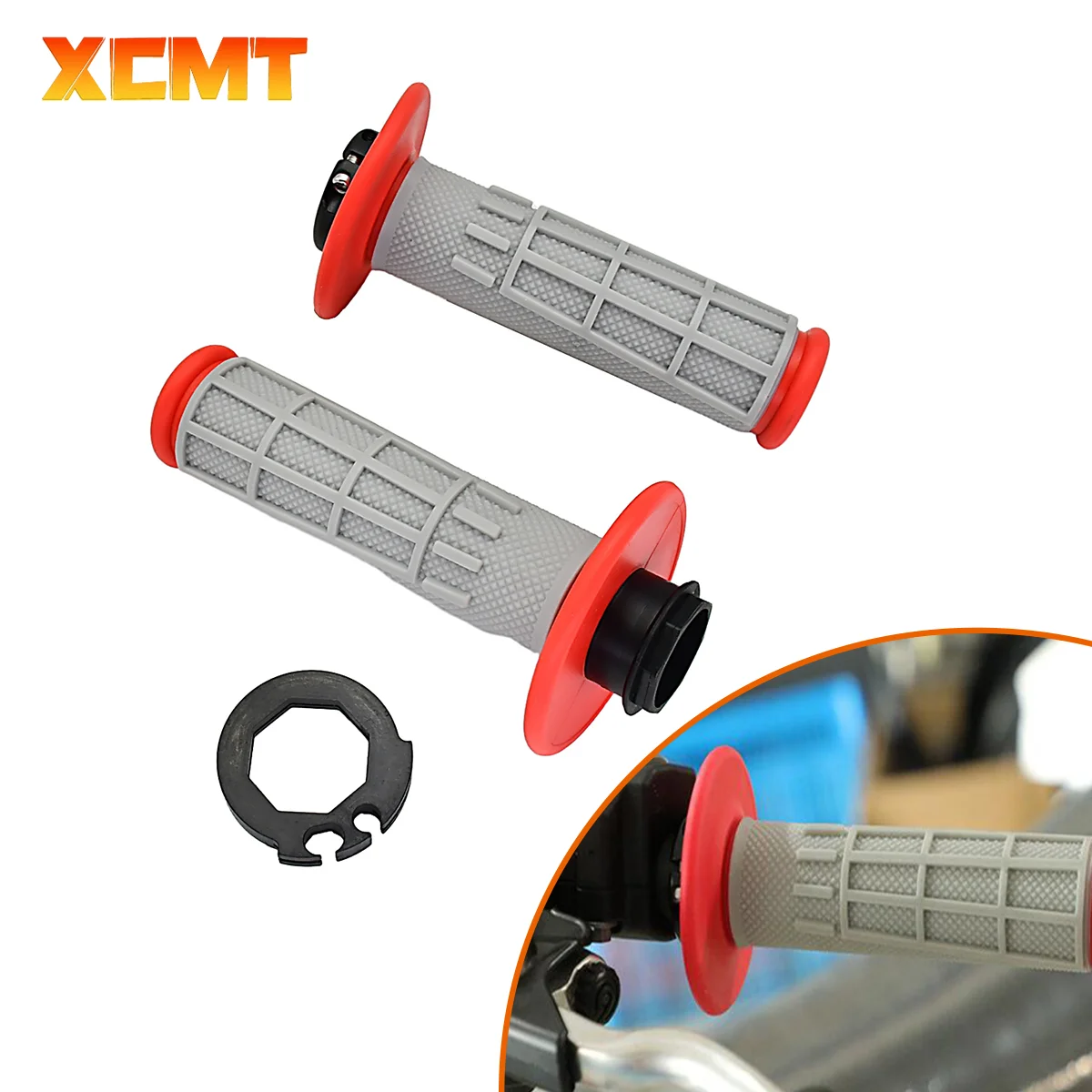 

For Honda CRF250R CRF450R CRF250X CRF450X CRF 250R 450R 250X 450X 2004-2021 Motorcycle NEW Handlebar Lock-on Grips Throttle Tube