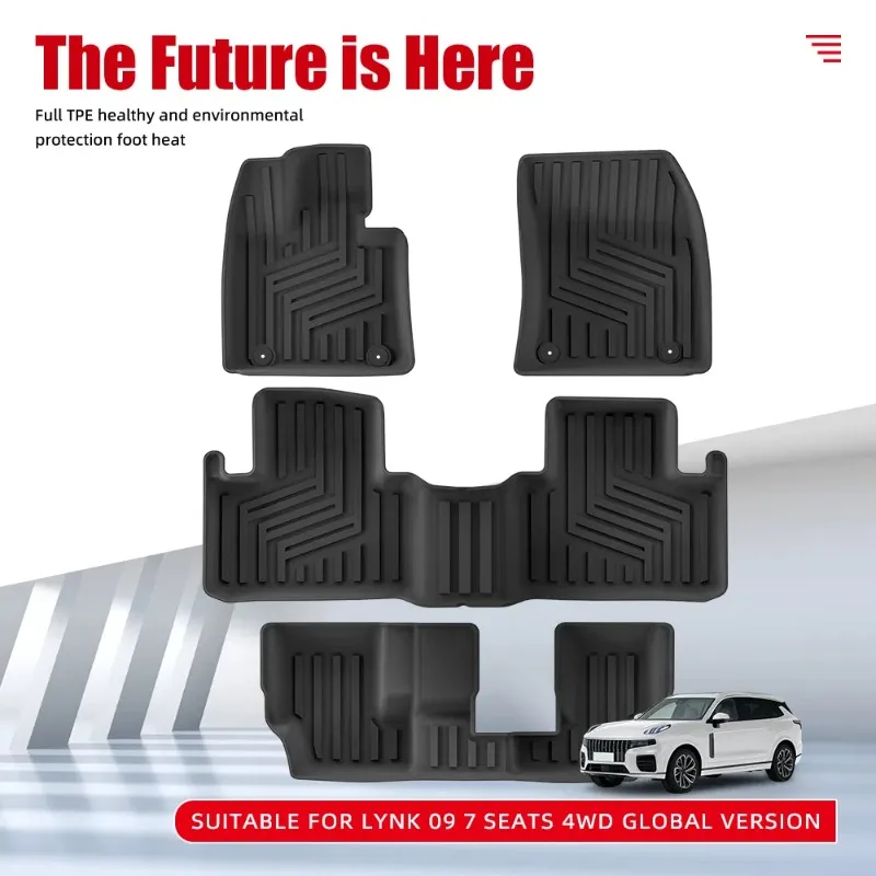 High Quality Waterproof Non-Slip TPE Seat Back Mat for Lynk&Co 09 7 Seats 4WD 2025 Global Version,All Weather Dustproof Interior
