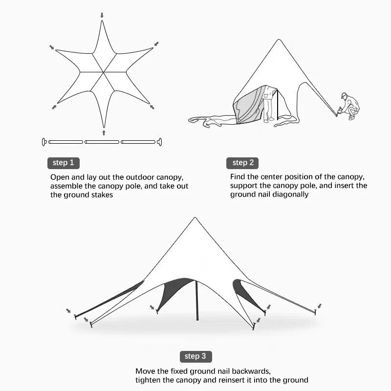 Beach Tent Sun Shelter 10x10M Beach Shade Canopy, Beach Shade Canopy, Outdoor Tent for Beach Camping Trips, Fishing, Backyard