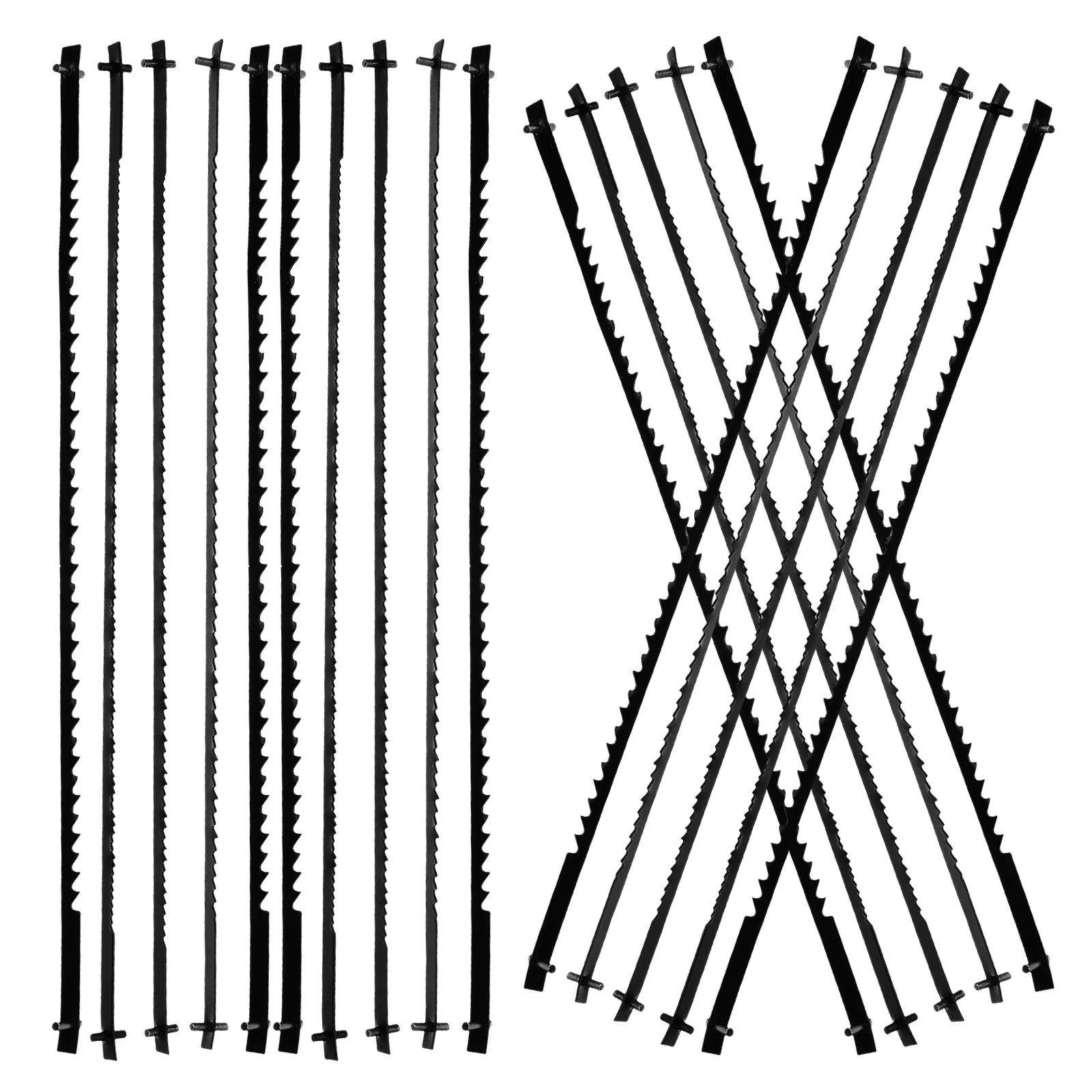 24 Pc Woodworking Jig Saw Blade Replacement Blades Hacksaw Tools Accessories Daily Use Carbon Steel Manual Supply
