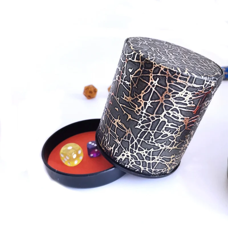 Felt Lining muffles the noise Dice Cup Shake For Cub Bar Table Board Casino Game Feather Hand Feel Dice Cup  With  Cap Cover - view 3