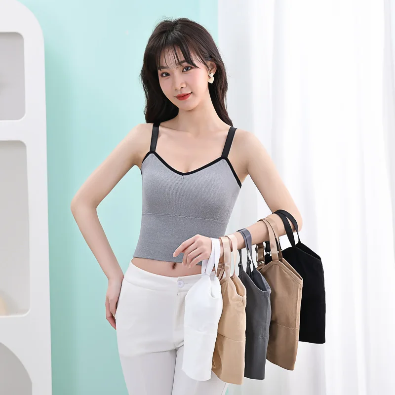 New Fitness Adjustable Crop Top Sexy V-neck Camis Tanks Summer Sleeveless T-shirt Women Kpop Sports Vintage Y2K Tee Shirt Cloths