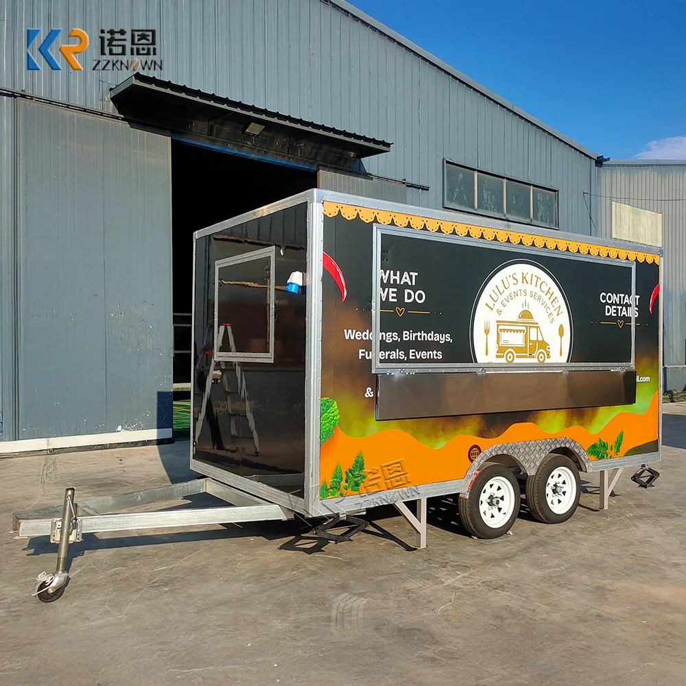 

OEM ODM Outdoor Ice Cream Bbq Street Fast Food Truck Trailer Mobile Food Carts Cafe Food Trailer Fully Equipped