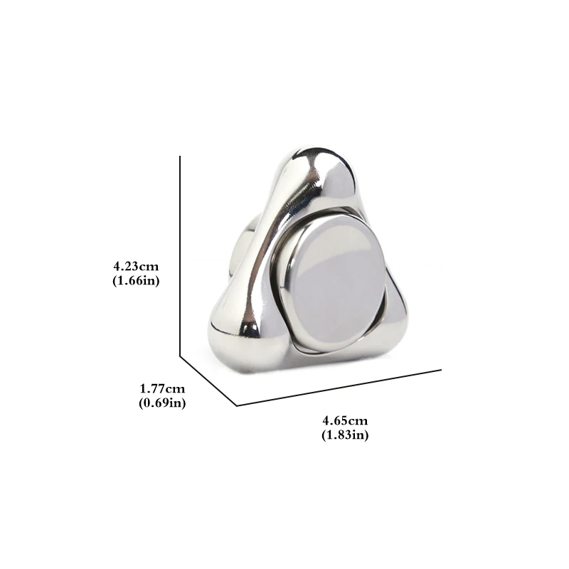 Fidget Spinner de acero inoxidable, giroscopio silencioso de 3 puntos para aliviar el estrés, juguetes de enfoque EDC ADHD a granel para adultos, regalos de oficina