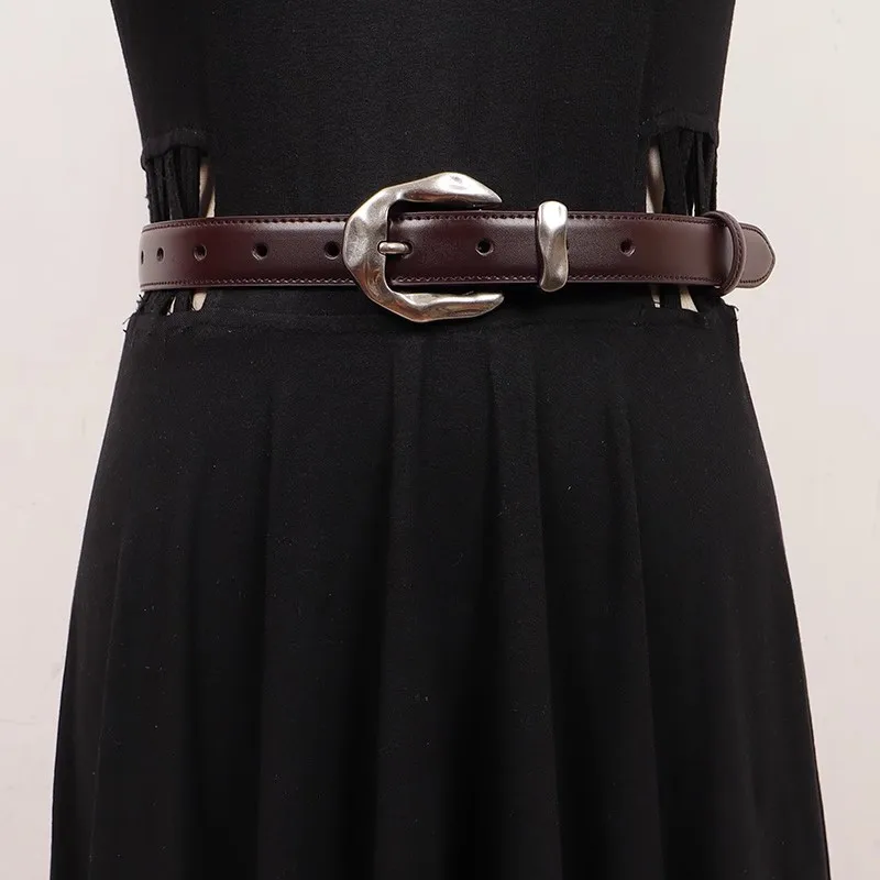 المرأة خمر مشبك جلد طبيعي فستان Cummerbunds الكورسيهات حزام أحزمة الديكور حزام ضيق R2857