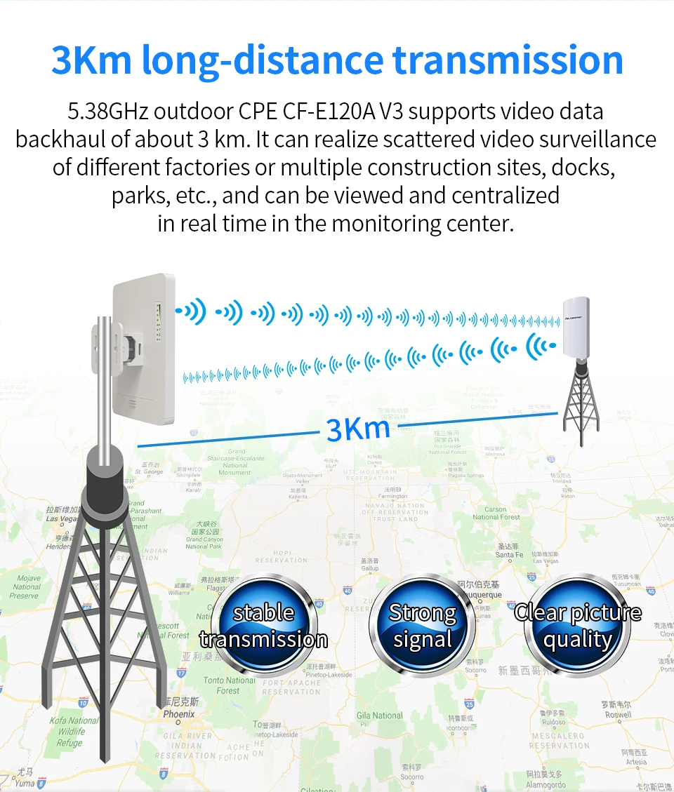 Imagem -02 - Longo Alcance Outdoor Ponto de Acesso Wifi Repetidor de Ponte ap sem Fio Amplificador Nanostation Roteador 300mbps 5g 11dbi Cpe 3km