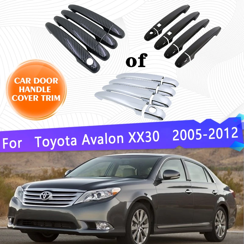 For Toyota Avalon XX30 2005~2012 Car Door Handles Anti-rust Covers Exterior Scratch Protective Decor Luxurious Car Accessories