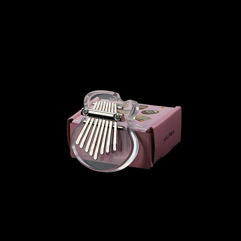 

8 Keys Mini Kalimba for Adults Beginner Finger Piano Acrylic Thumb Piano Portable Music Instrument Warm Sound Compact