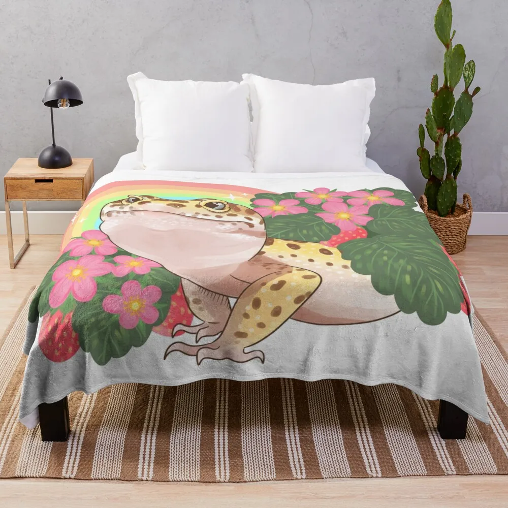 

Topaz with Strawberries Throw Blanket warm winter Fashion Sofas Thin Blankets