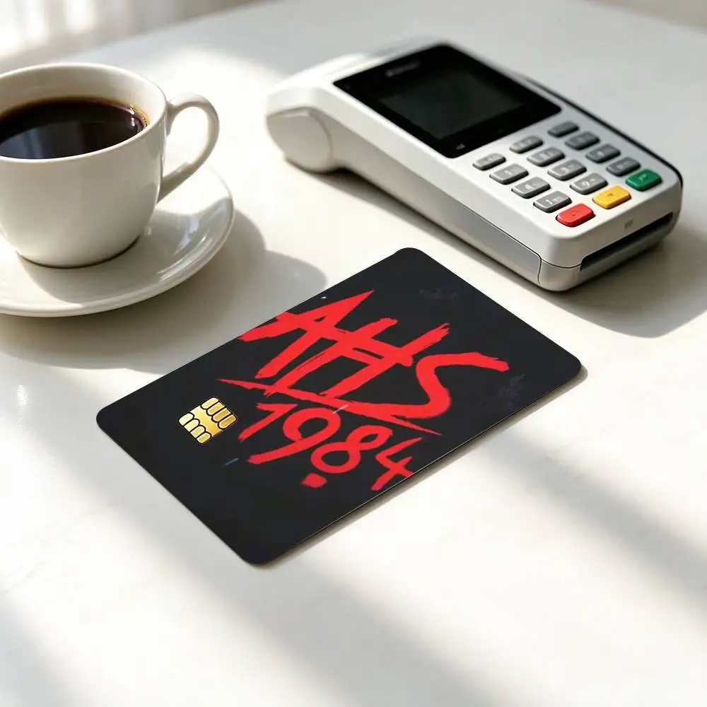 American H-Horror Story AHS 1984  Credit Card HD Stickers Small Chip Waterproof Sticker Game Card Decal Gift