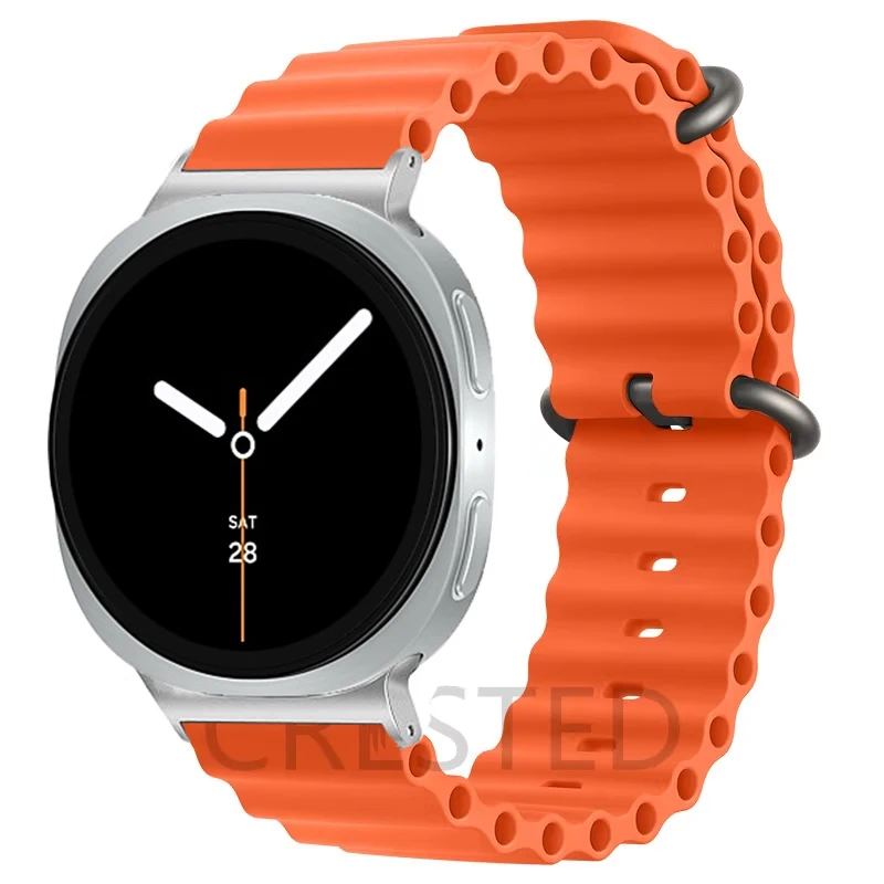 المحيط الفرقة لساعة سامسونج جالاكسي 8 44 مللي متر 40 مللي متر 46 مللي متر معصمه حزام سيليكون الرياضة سوار كوريا غالاكسي ساعة 8 حزام كلاسيكي