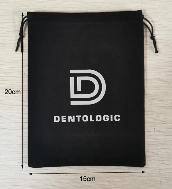 

500 Pieces Customised Logo 15x20cm Black Velvet Bags Drawstring Gift Pouches Printed With Silver Logo