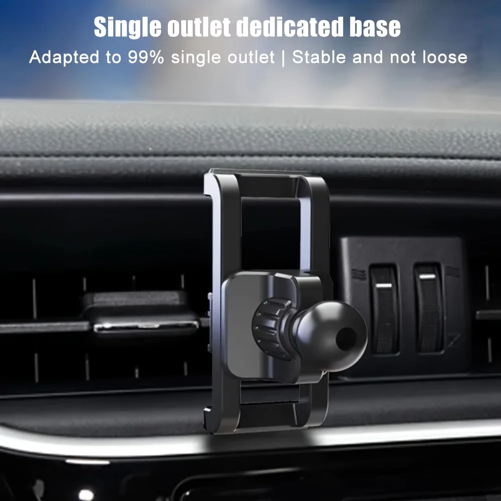 

Universal Car Air Outlet Clip | Phone Holder With 17mm Ball Head Base, Straight Air Conditioning Air Outlet Hook Fixed Base