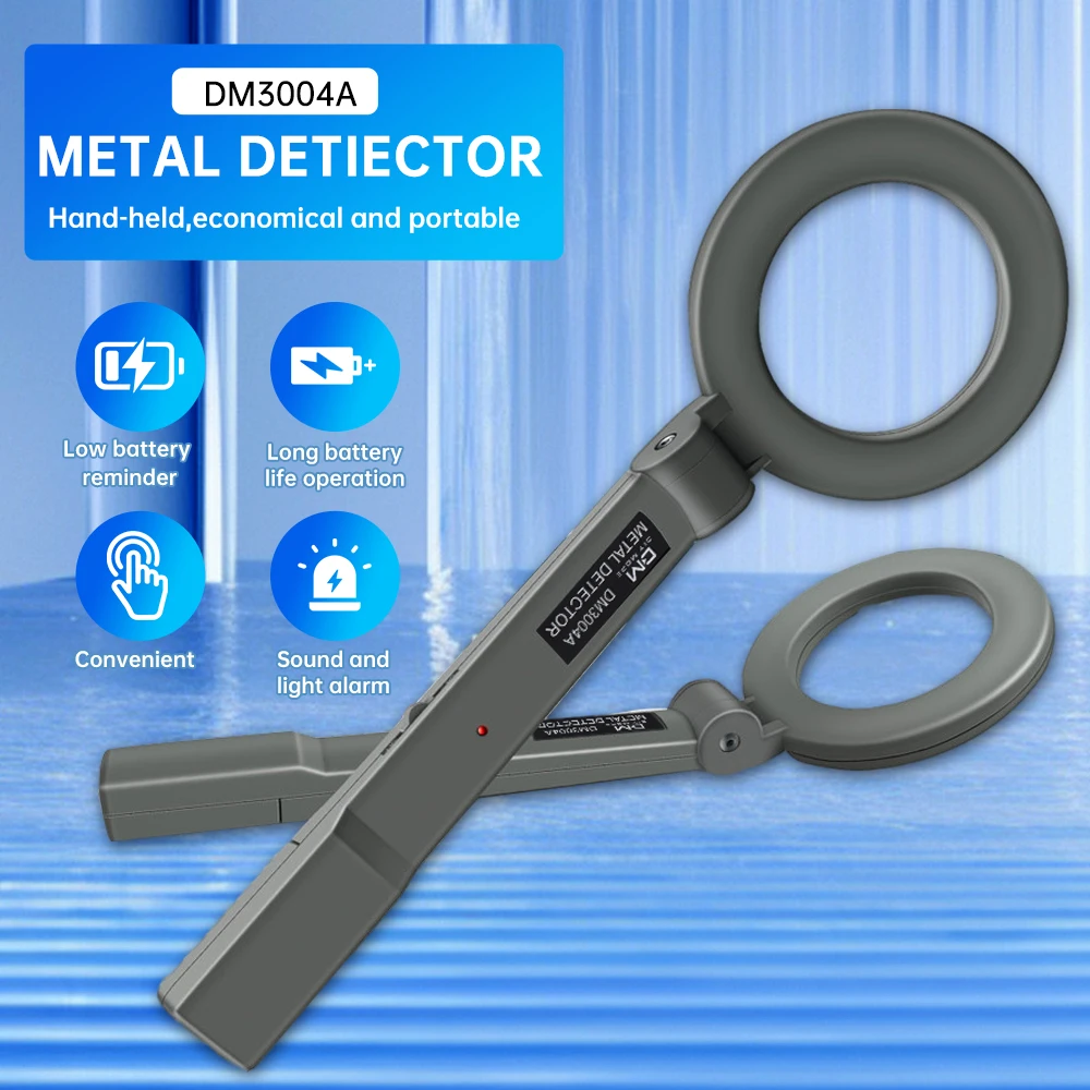 Portable Metal Detector Collapsible Handheld Metal Detector Waterproof High Precision Detection Beeping Alarm