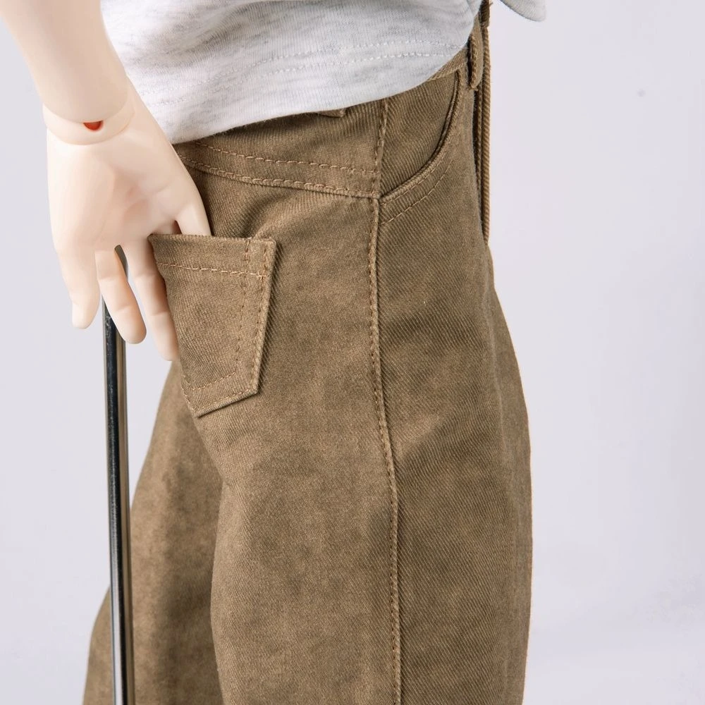 Mode 1/3 Puppe Kleidung Fit Bis 75 cm Männliche Bjd Puppe Lose Breite Bein Jeans Dress Up Spielen Haus mädchen Spielzeug Puppe Zubehör, Keine Puppe